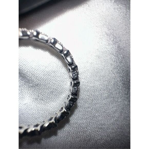 100% Authentic PANDORA 925 Silver Band of Asymmetric Stars sz 5 - Picture 5 of 6